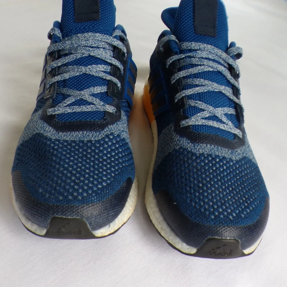 Adidas UltraBoost ST Collegiate Navy Blue Yellow Running Shoes AF6516 Mens 11